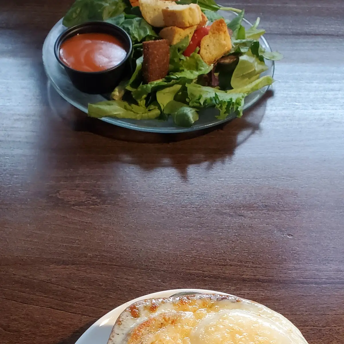 French Onion Soup and Salad
