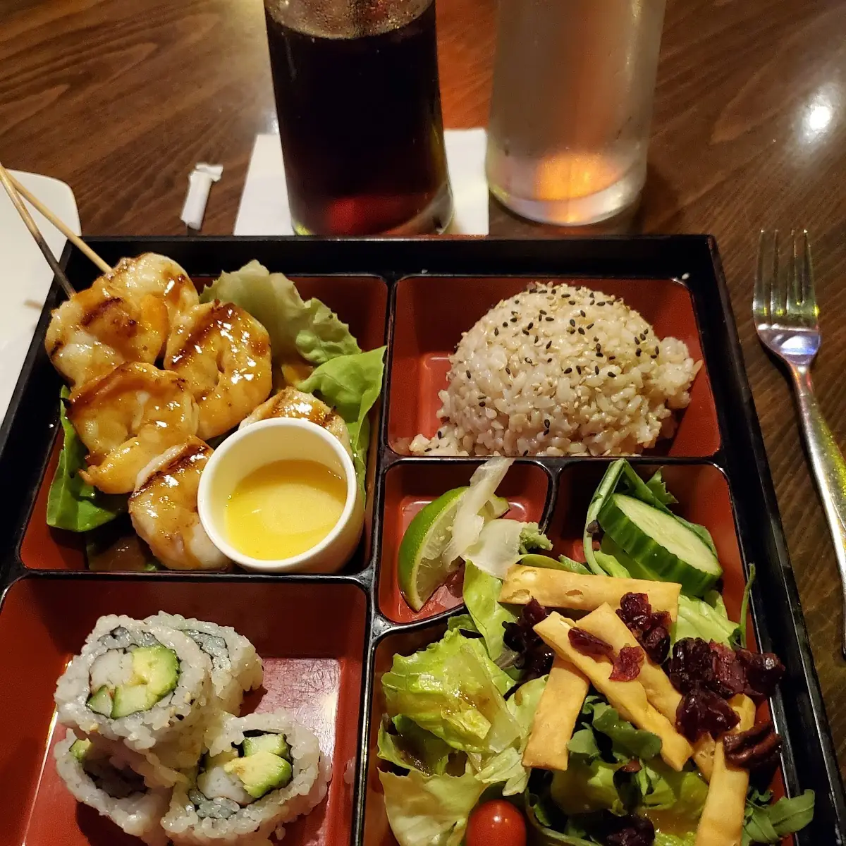 Grilled Shrimp Bento Box