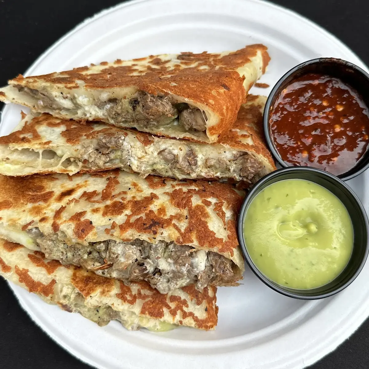 Steak and Roasted Poblano Quesadilla
