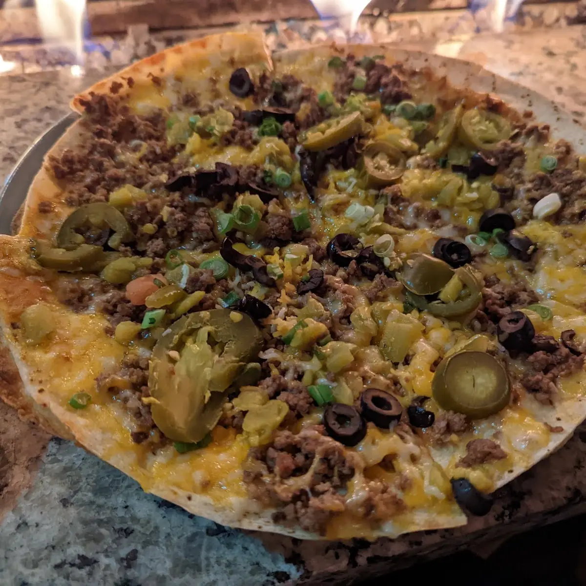Mexican Pizza with Ground Beef