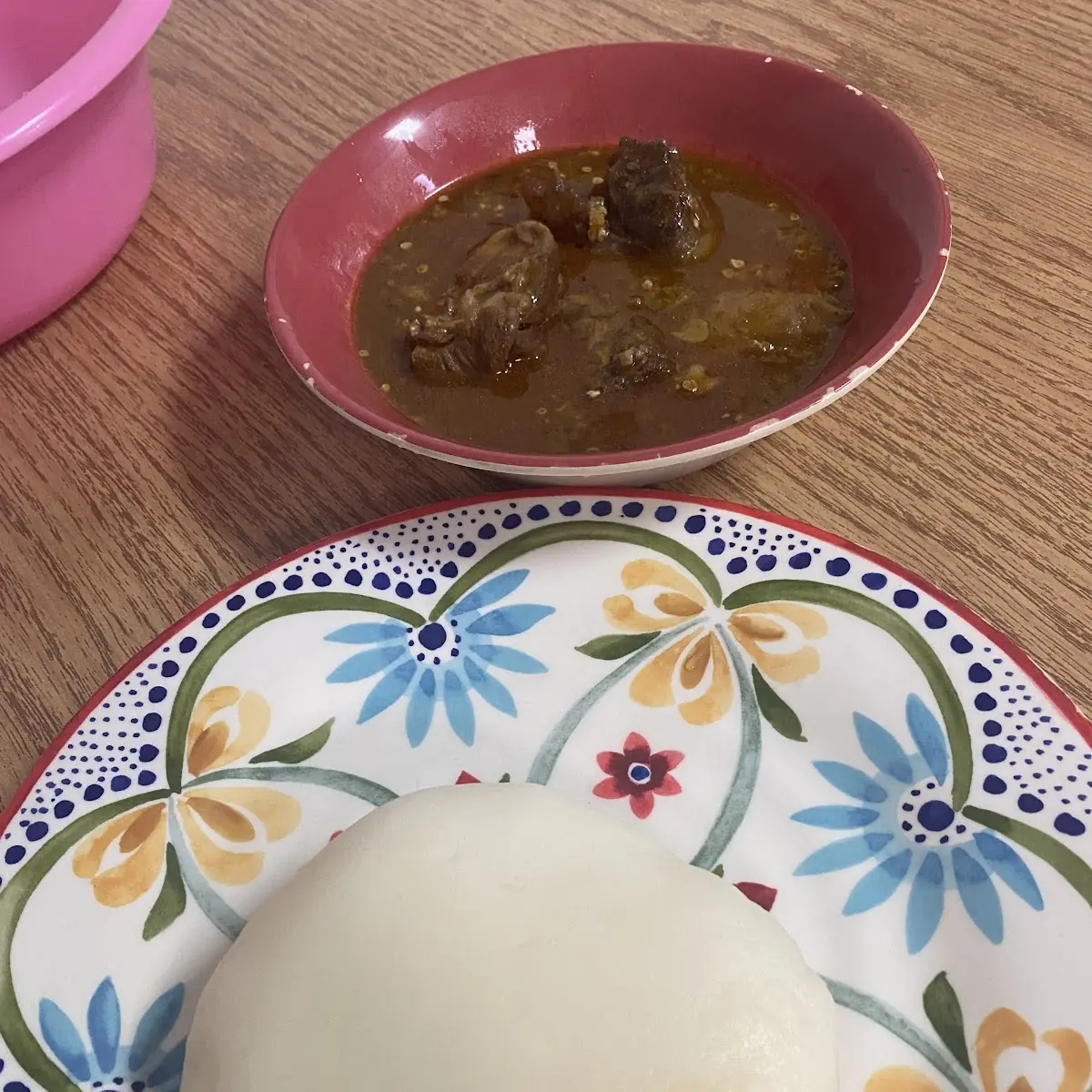 Fufu and Okra Soup