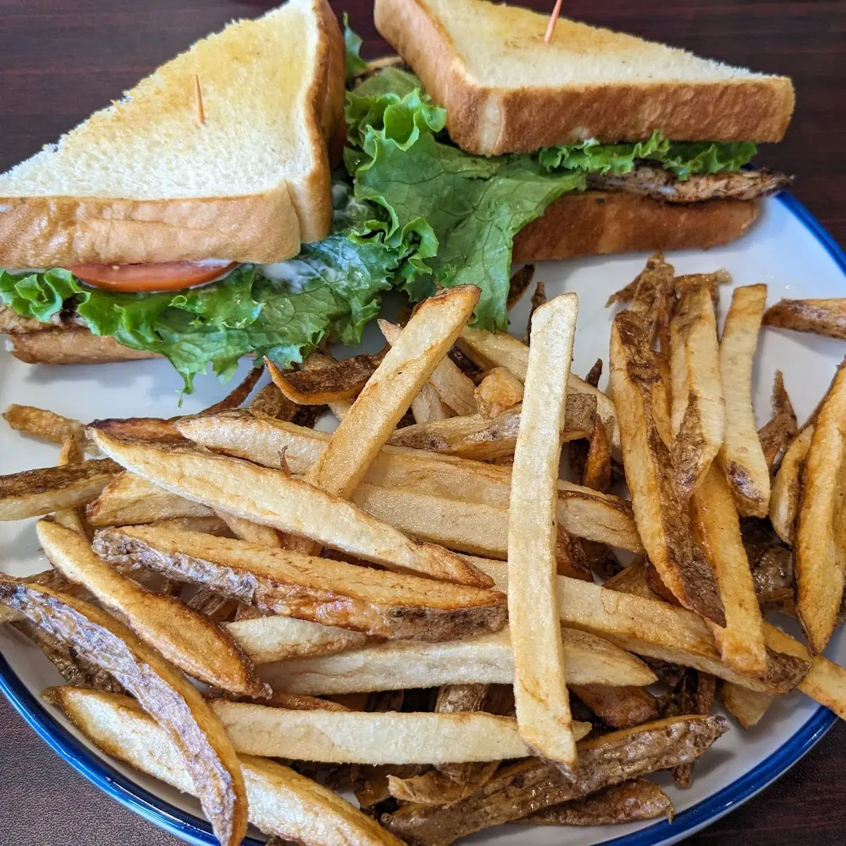 Turkey Sandwich and Fries