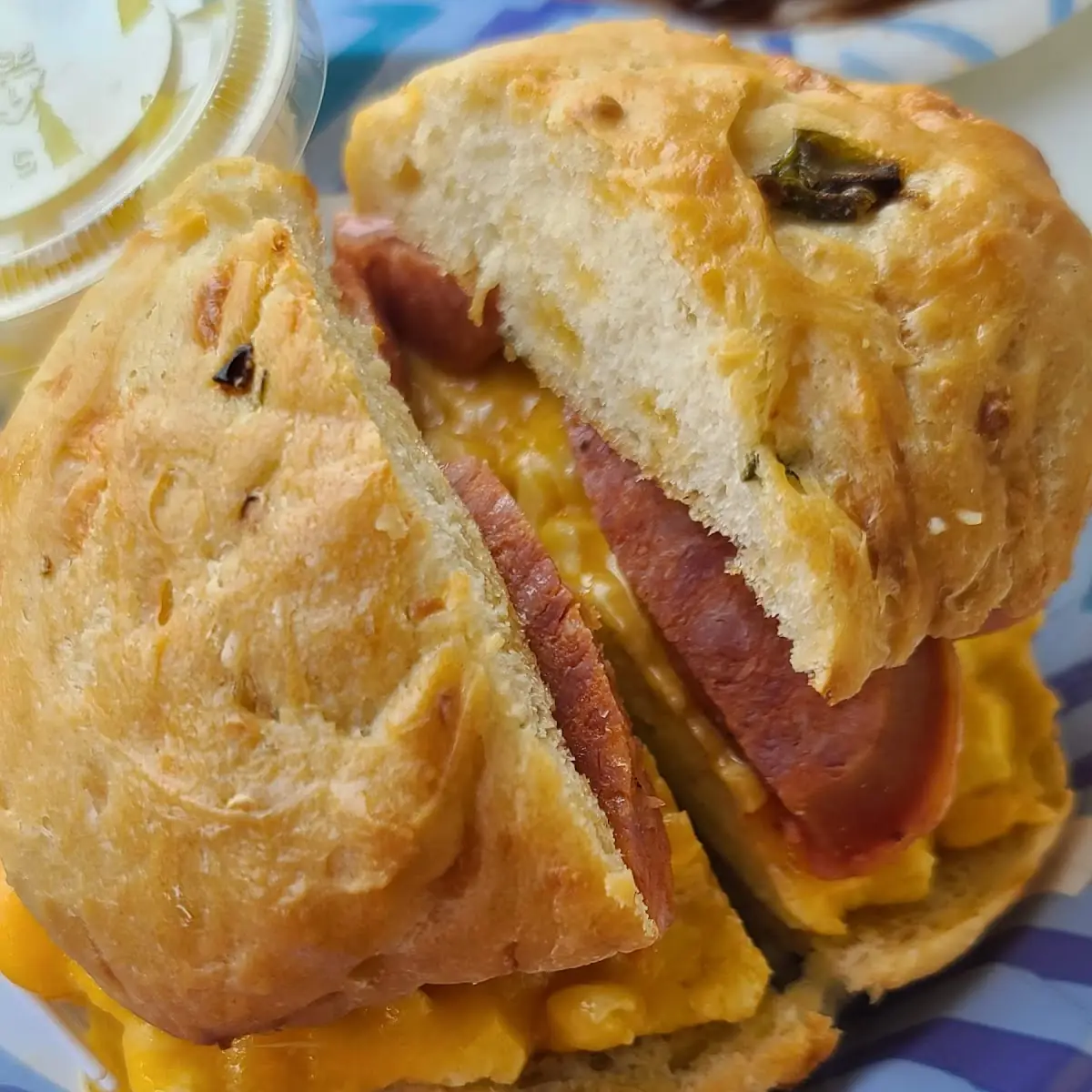Breakfast Sandwich with Linguica