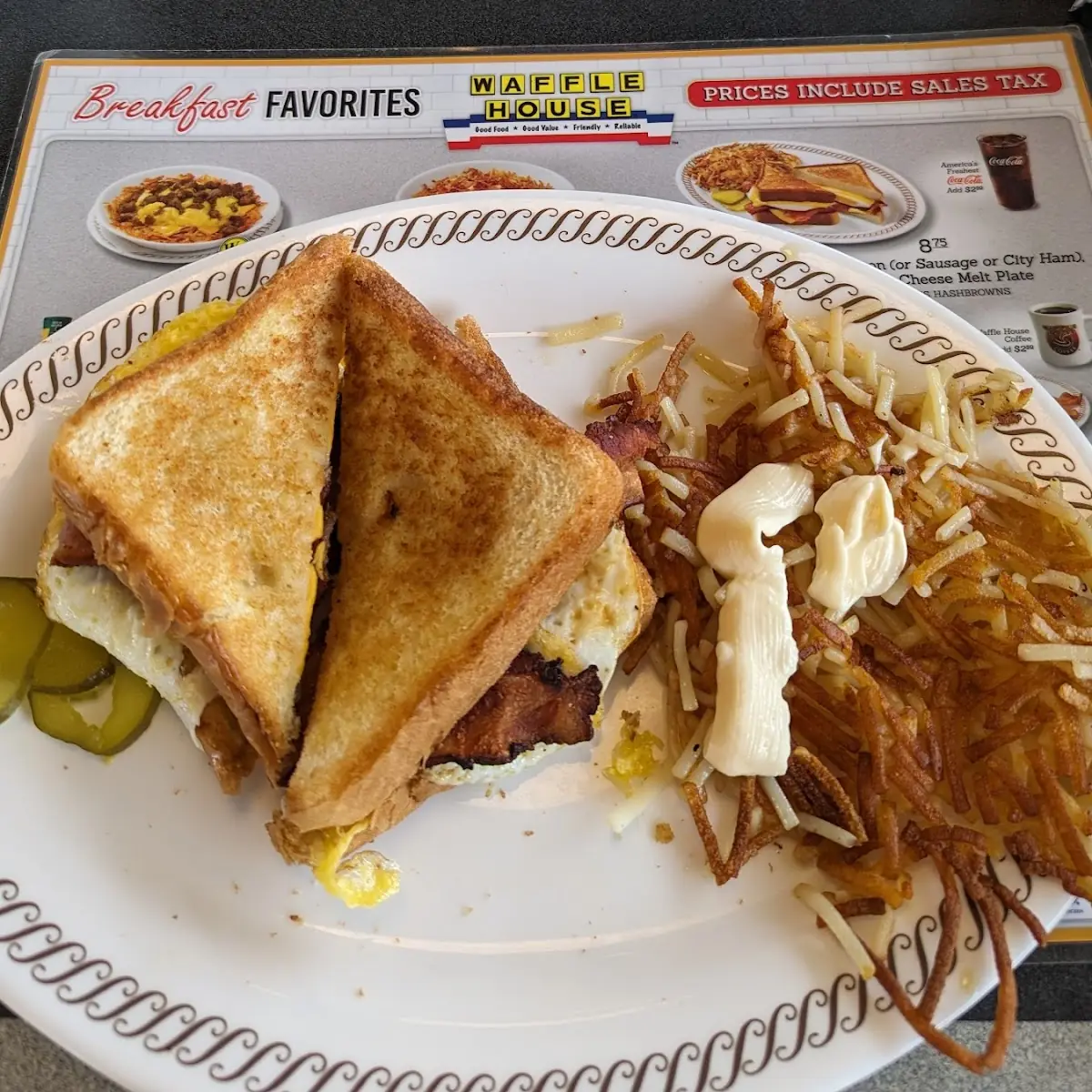 Texas Breakfast Melt with Hashbrowns