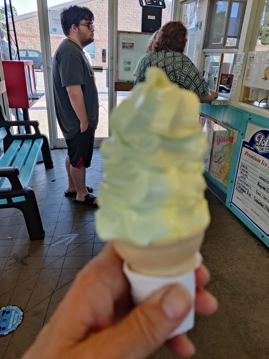 Small Key Lime and Lemon Swirl Cone