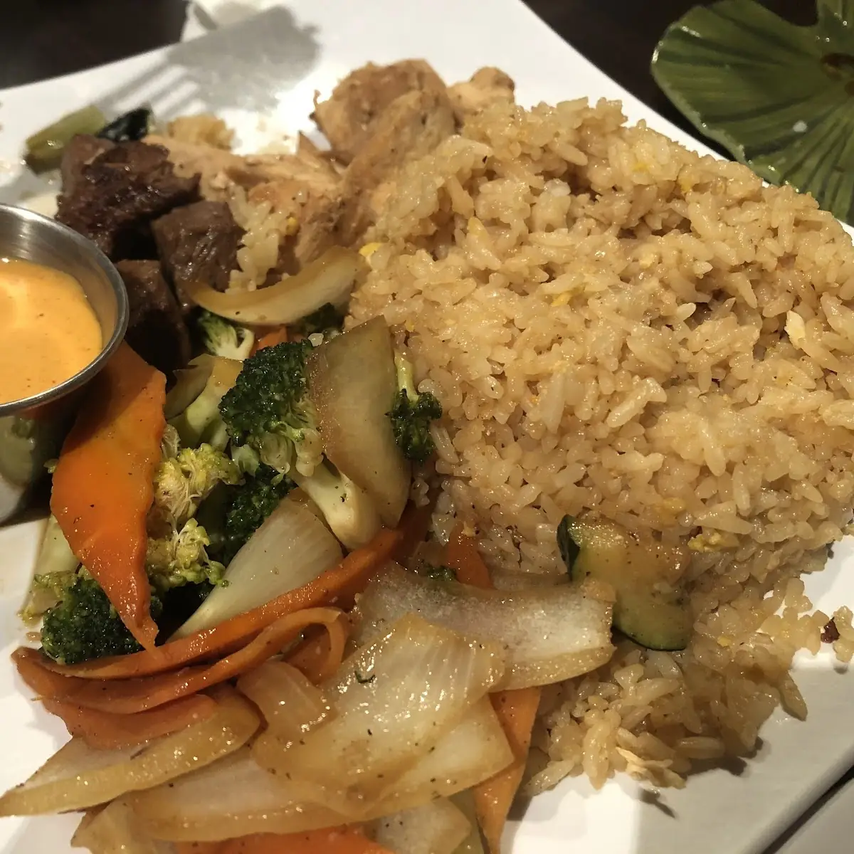 Veggies Rice Chicken and Steak