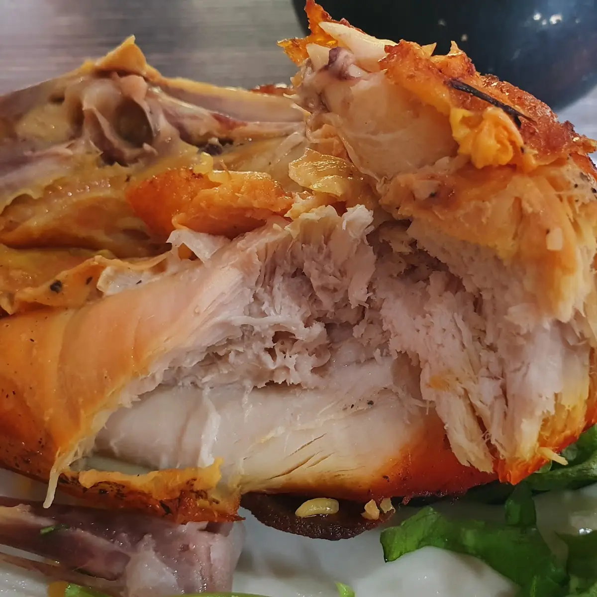 Roasted Chicken Rice Still Cold Inside Outta Fridge