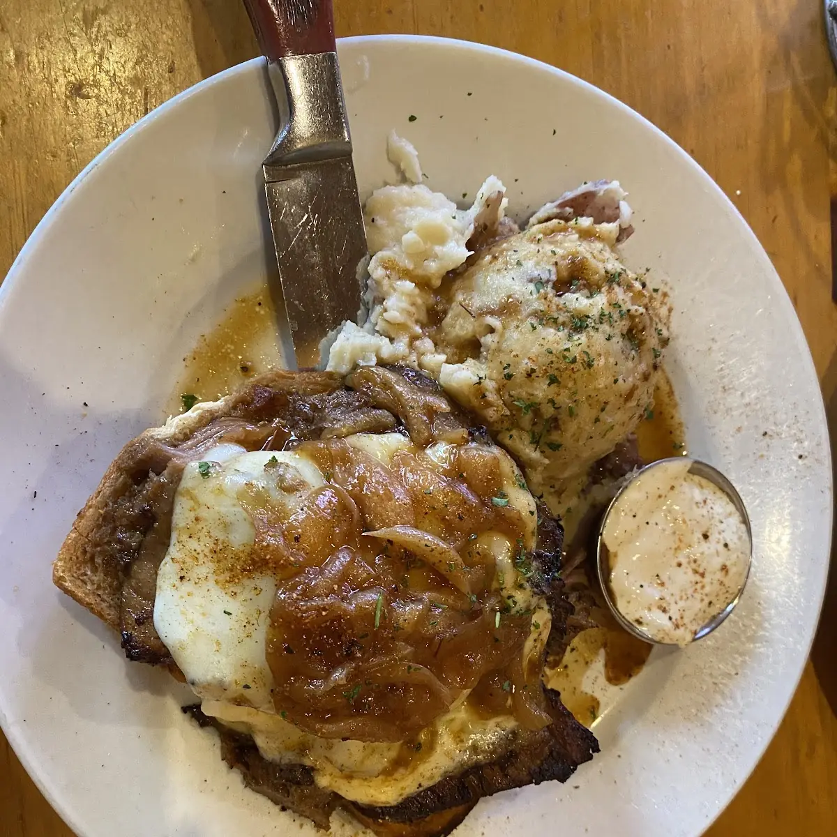 Open Faced Pot Roast Sandwich