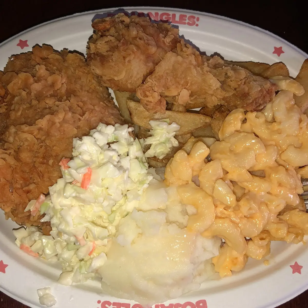 Fried Chicken Coleslaw Mashed Potatoes