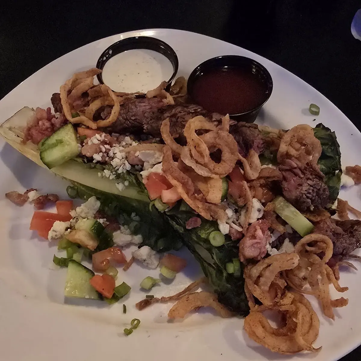 Grilled Wedge Salad with Steak