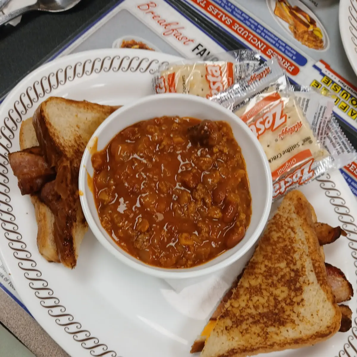Texas Bacon Grilled Cheese w Chili