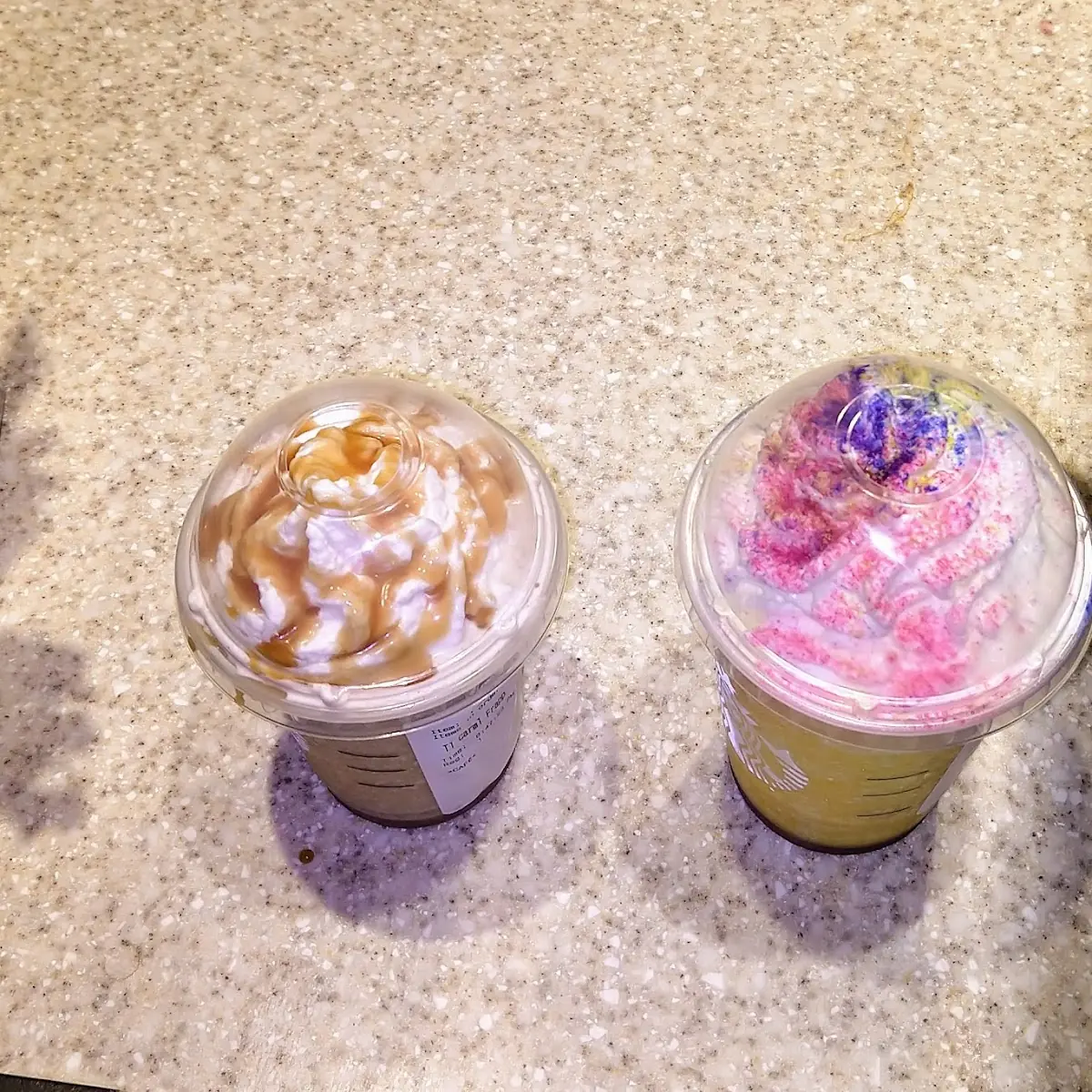 Caramel Frappe & Unicorn Frappe