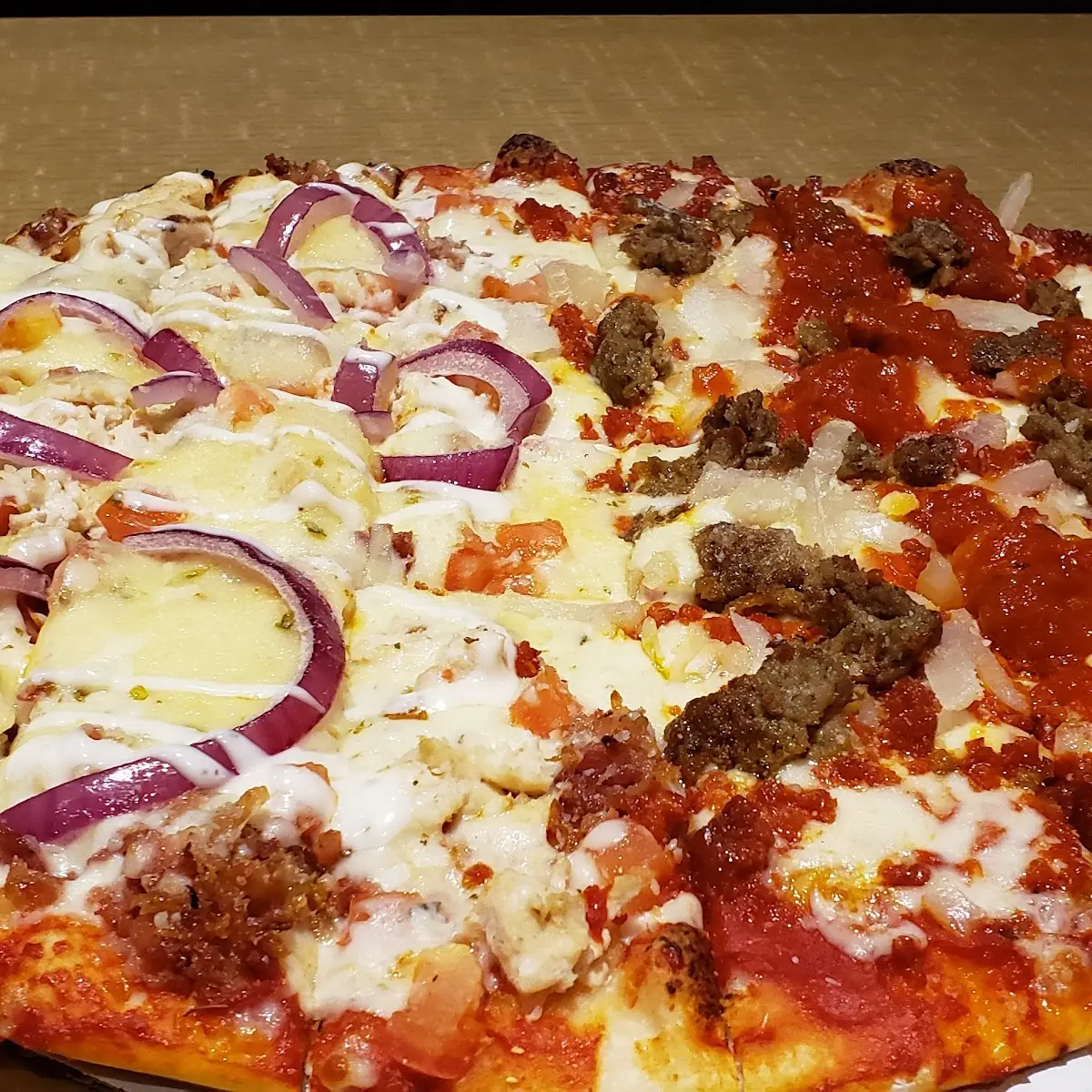 Half Chicken Bacon Ranch Half Meatball Marinara