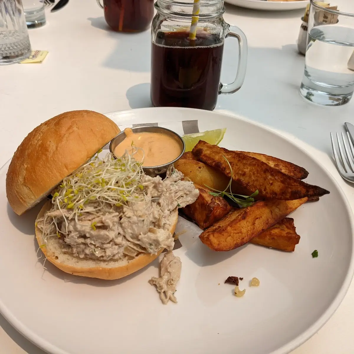 Chicken Salad Sandwich on GF Bun