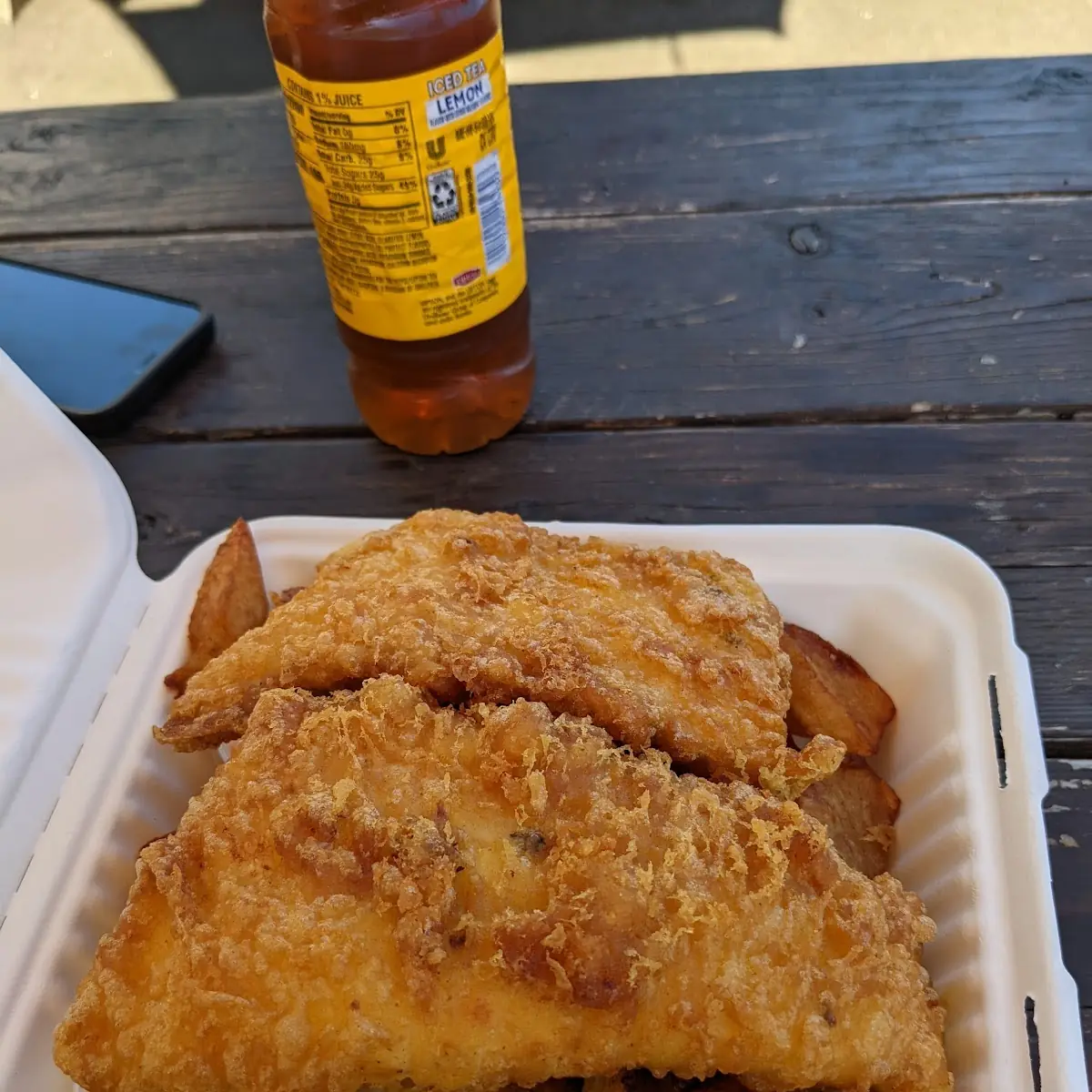 Battered Red Snapper and Chips