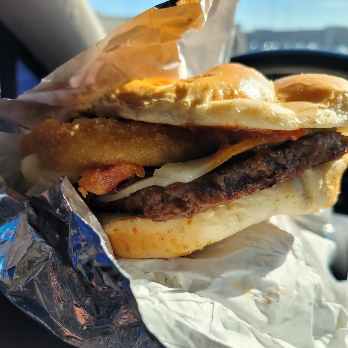 Wendys Italian Mozzarella Cheese Burger