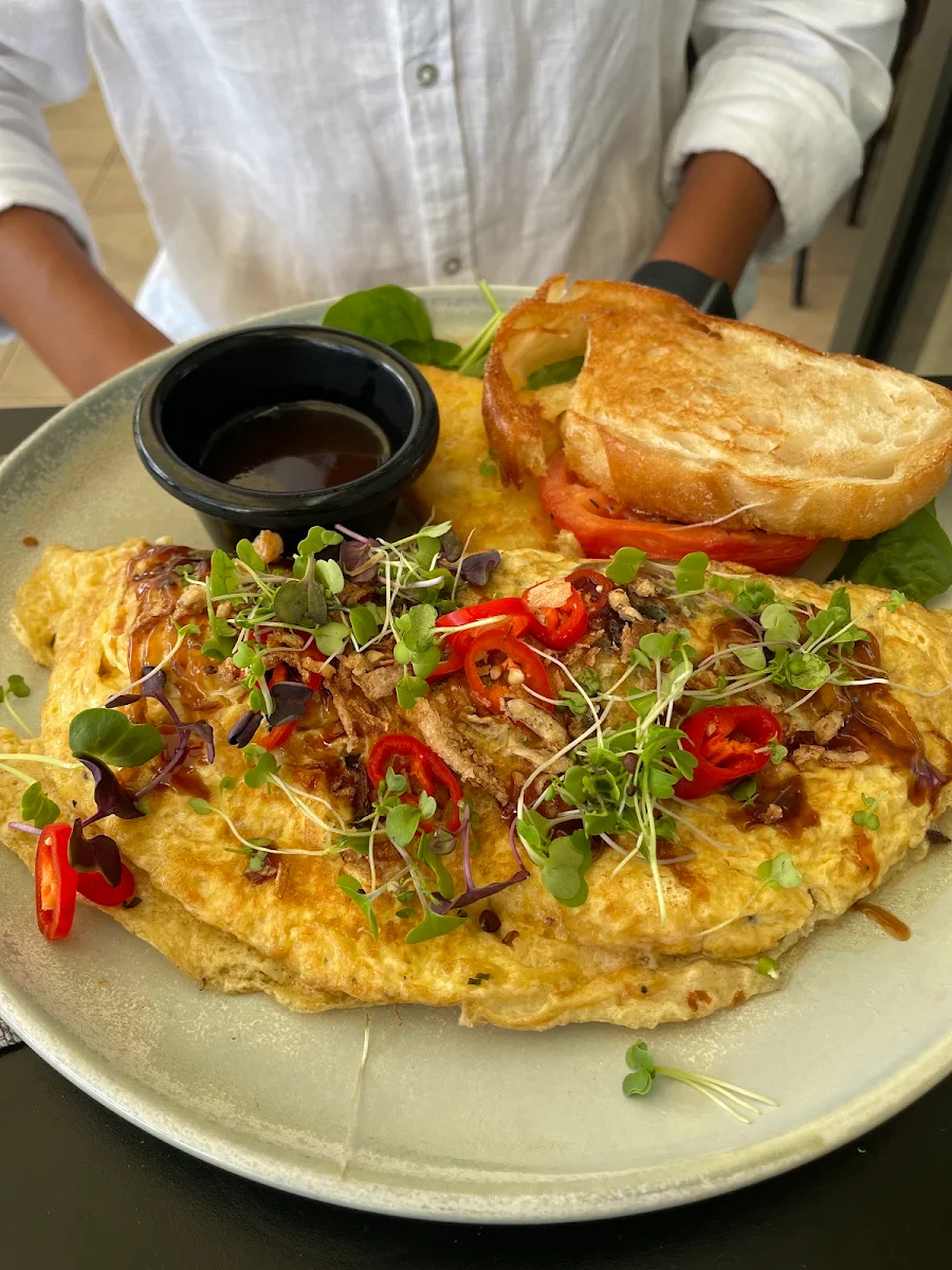 King Prawn Omelette, Salt Cafe Urangan