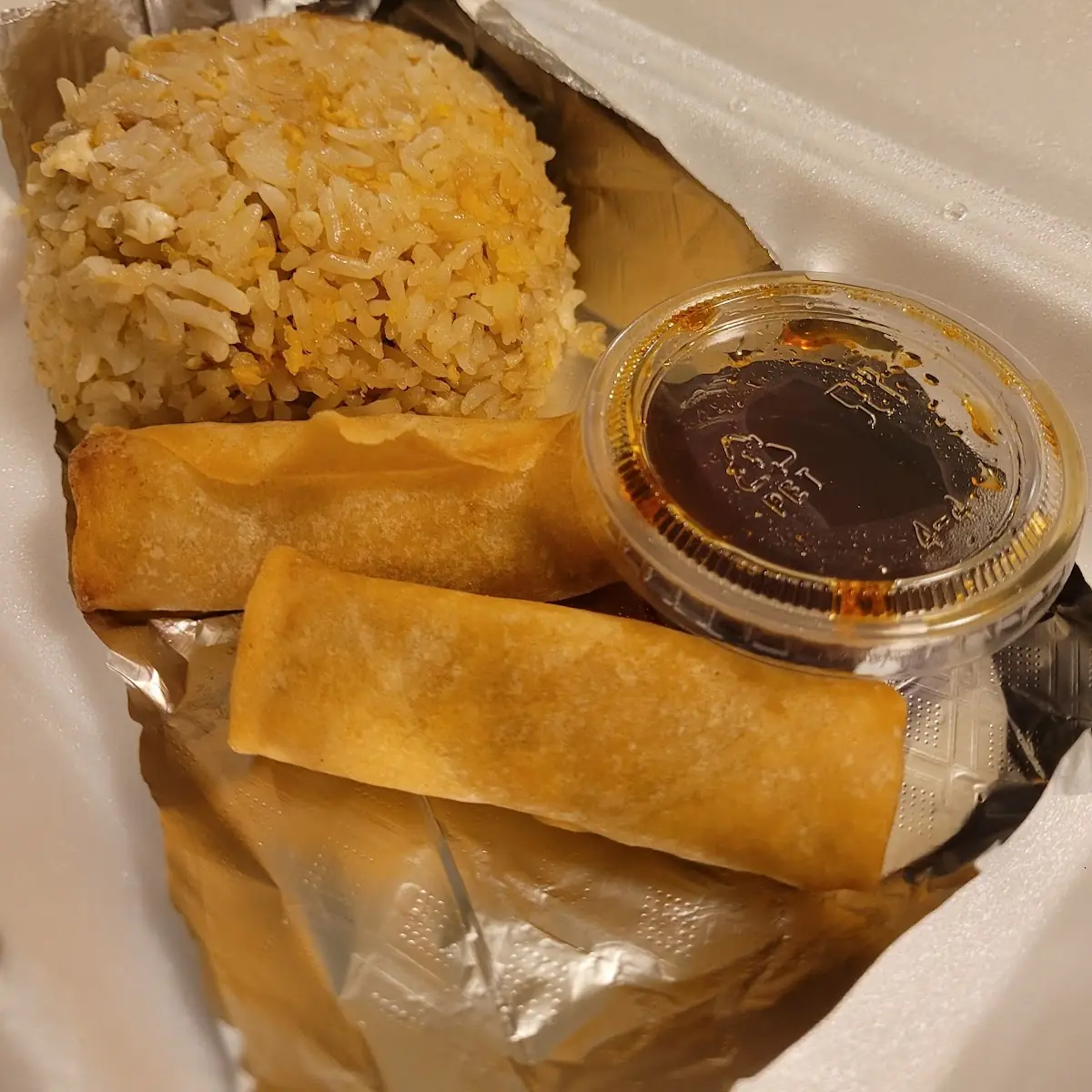 Spring Rolls with Fried Rice