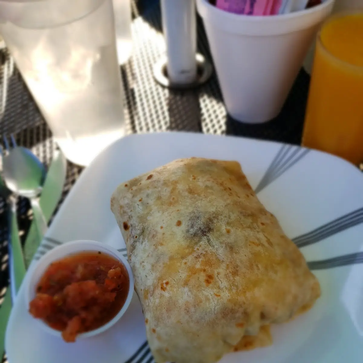 Breakfast Burrito with Hot Sausage