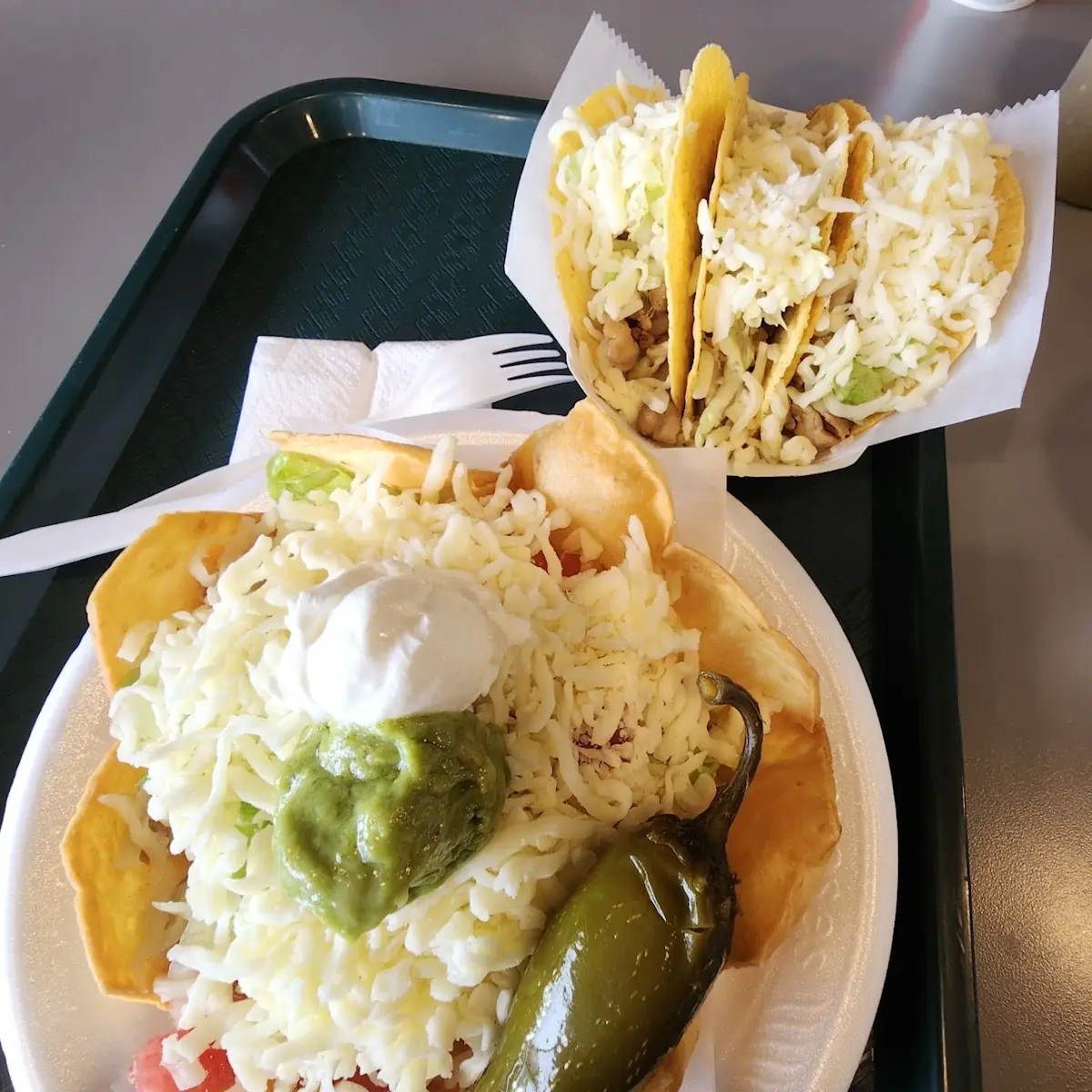 Pork Sombrero & Chicken Hard Tacos