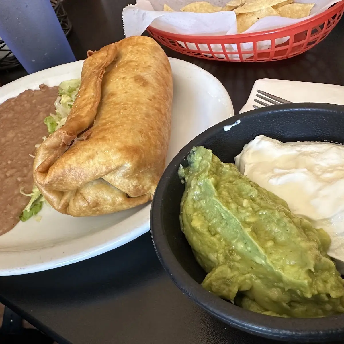One Chile Verde Burrito & One Chile Relleno