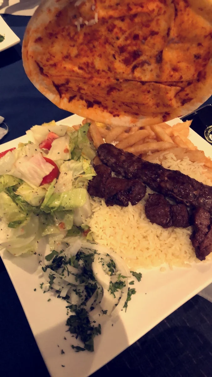 Grilled Filet Mignon with Rice