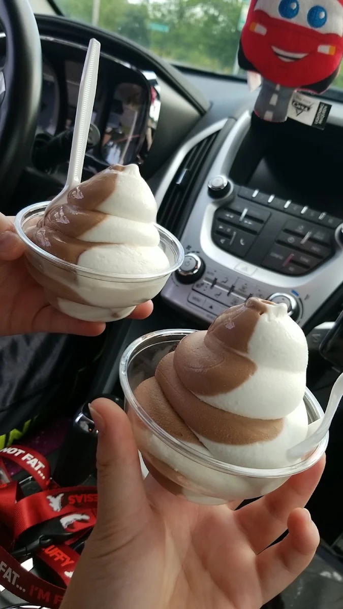 Chocolate and Vanilla Ice Cream Cone