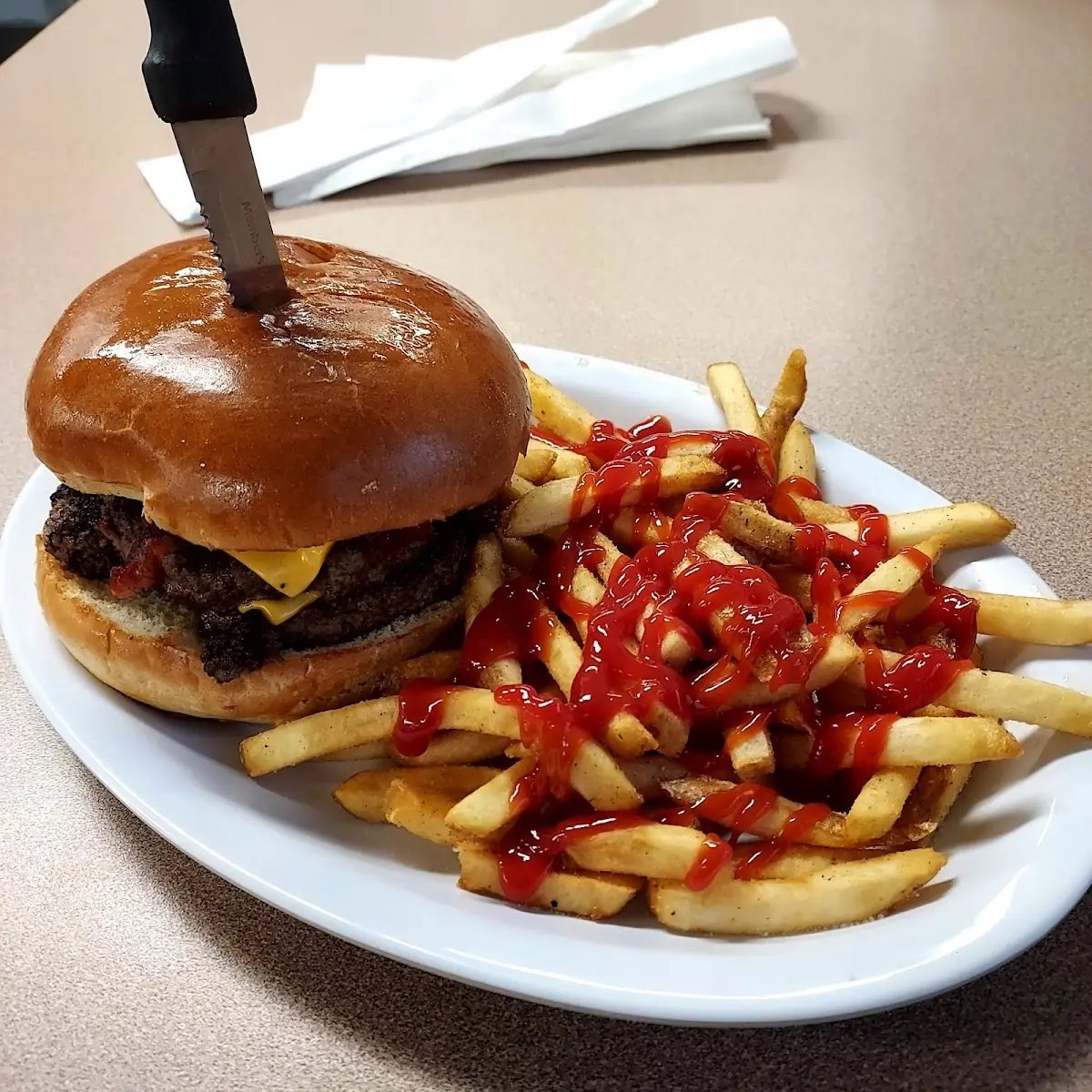 Bacon Double Cheeseburger with Fries