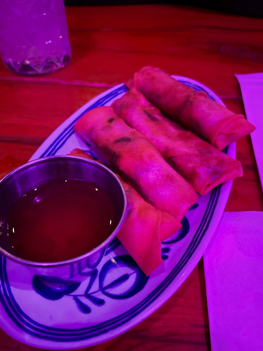 Pad Gra Pao Spring Rolls 4pc, Bang Sue Bar