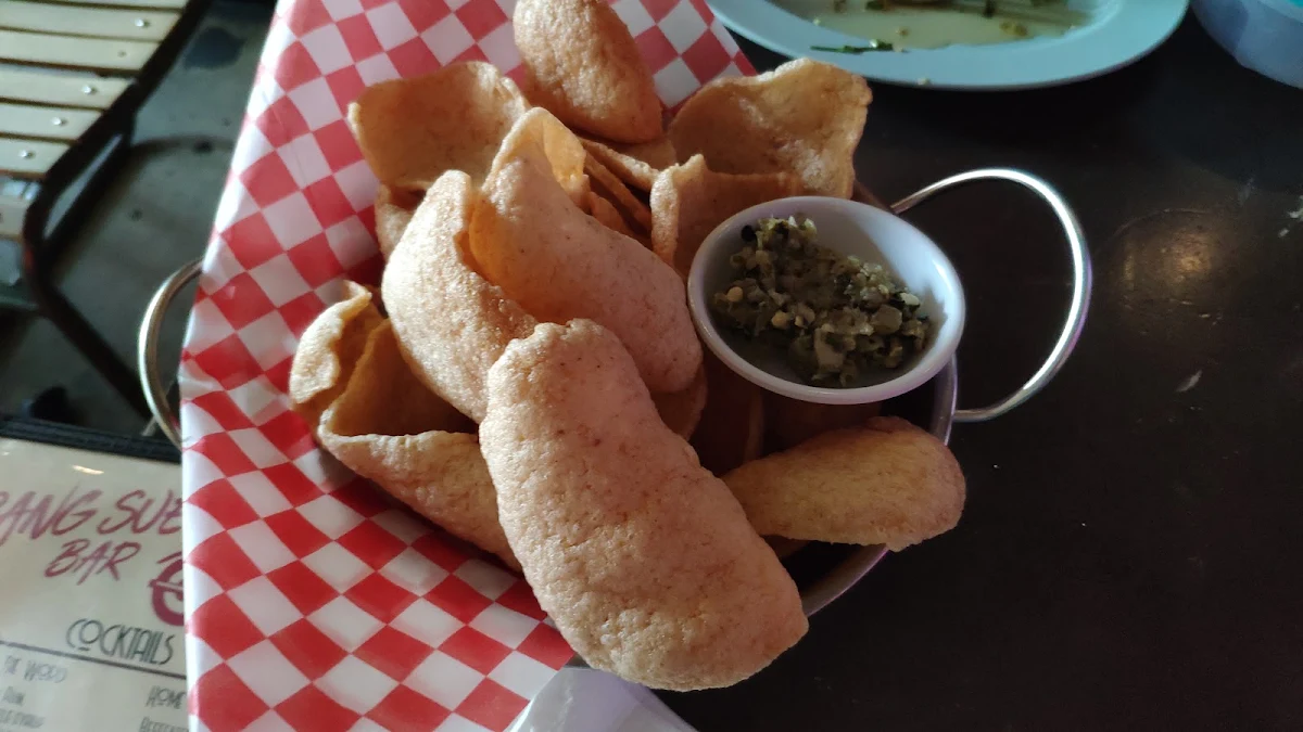 Shrimp Chips and Dipping Sauce, Bang Sue Bar