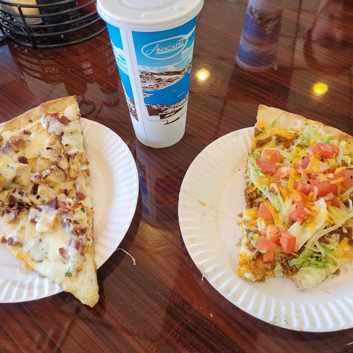 Chicken Bacon Ranch & Taco Pizza