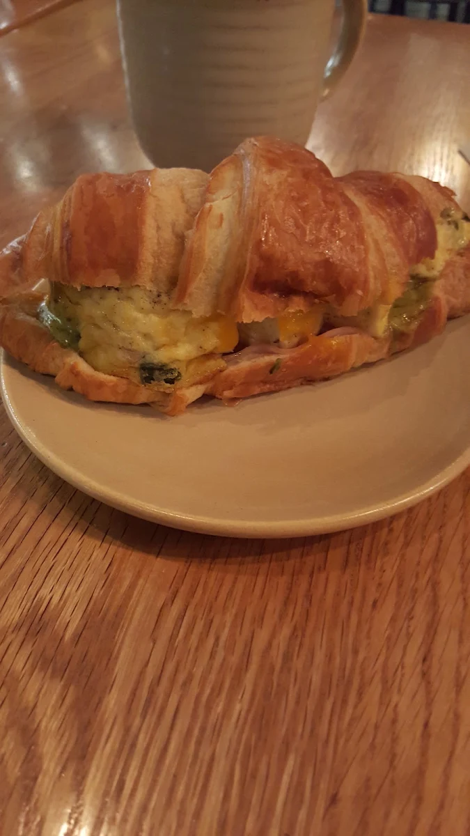 Maple Cheddar Egg Croissant, Good Earth Coffeehouse - Verve, East Village