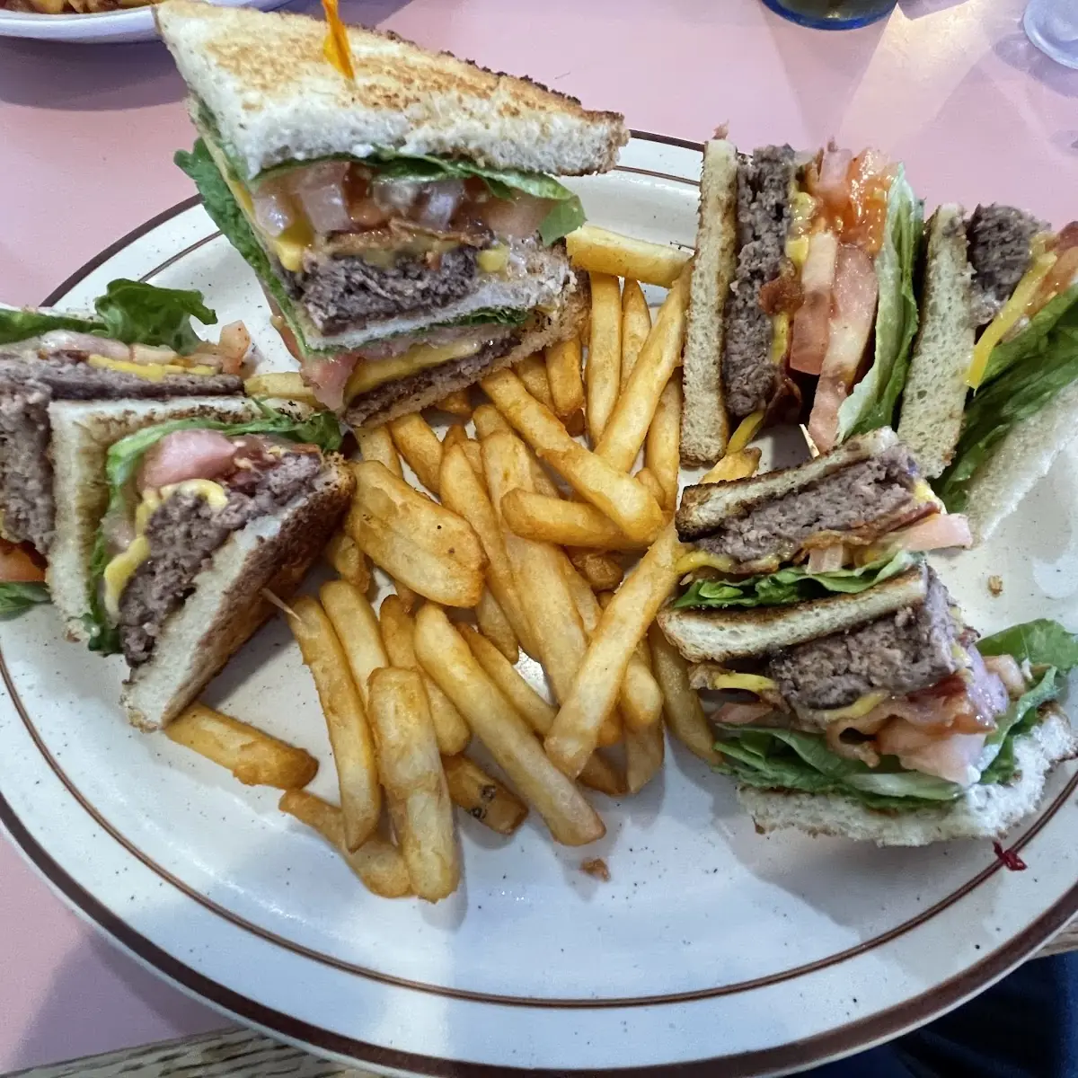 Cheeseburger Club Sandwich