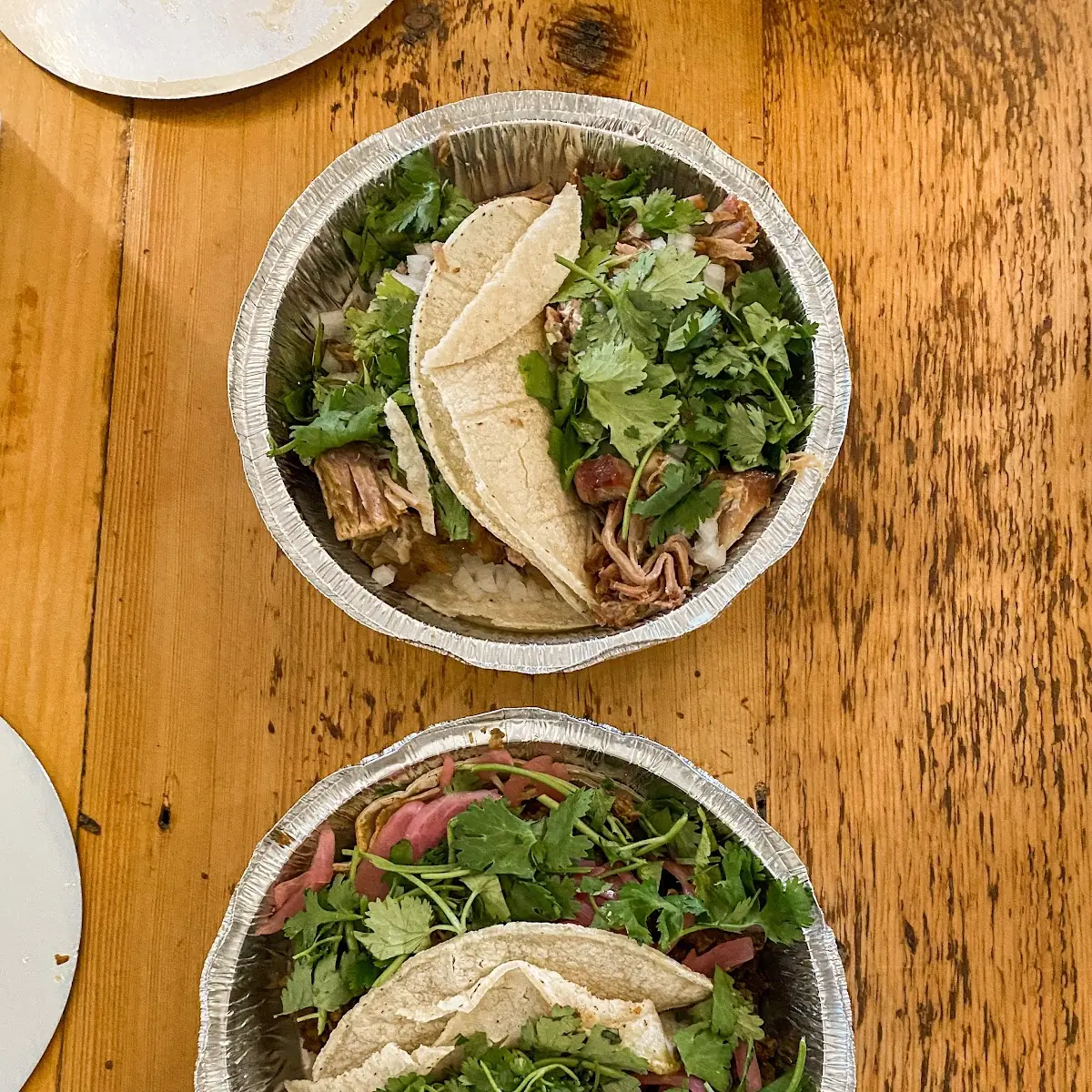Carnitas and Beef Tacos