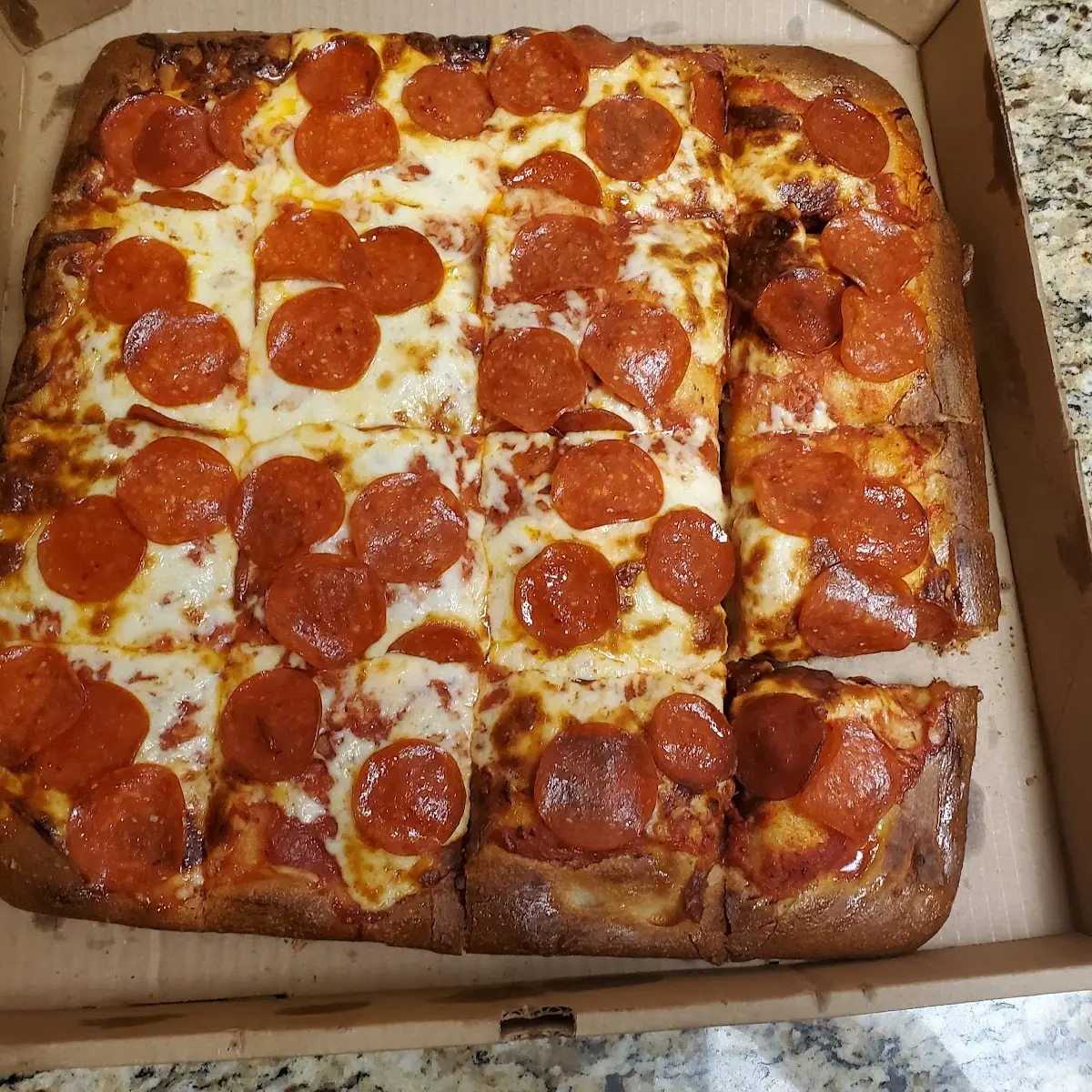 Sicilian Pepperoni Pizza