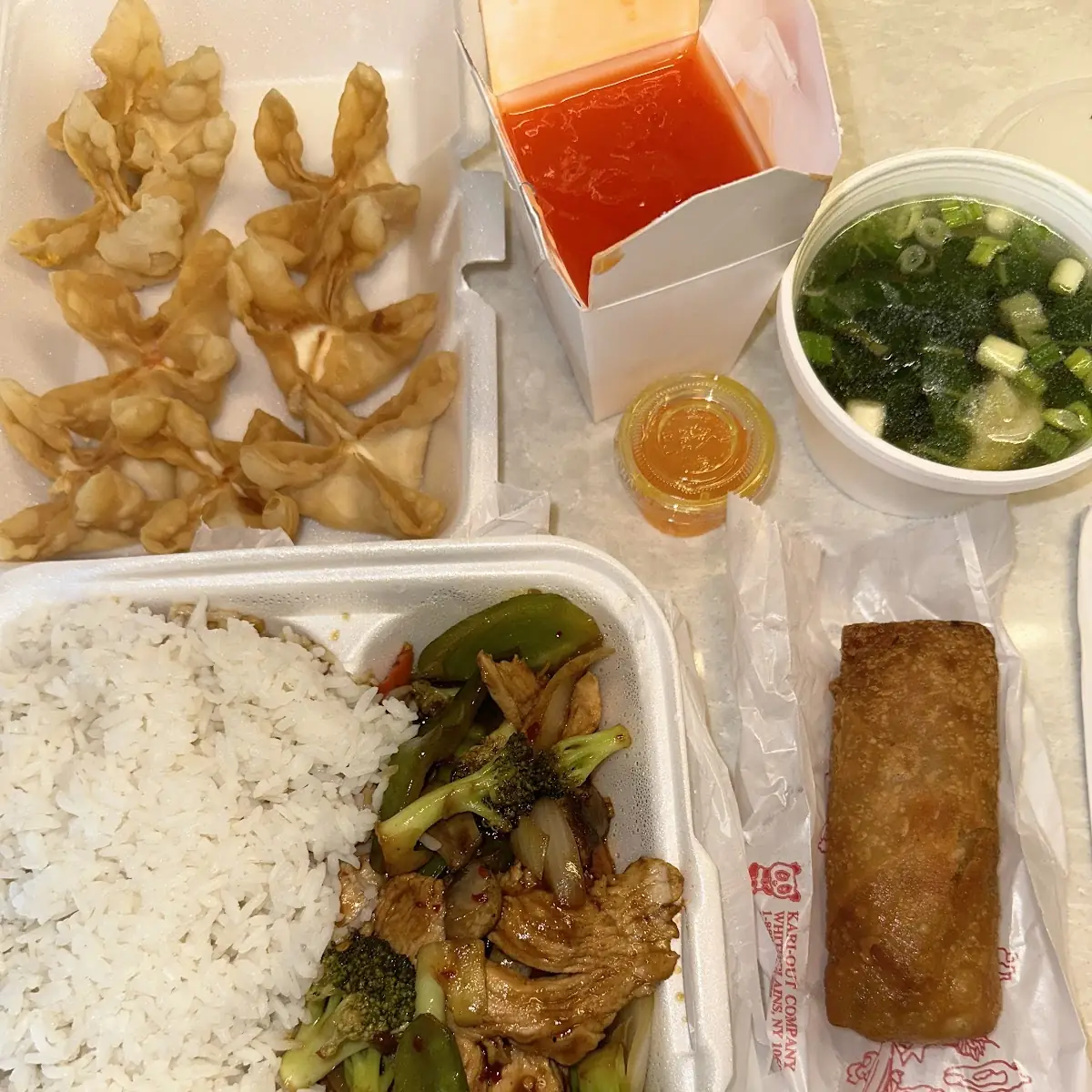 Egg Roll Wonton Soup