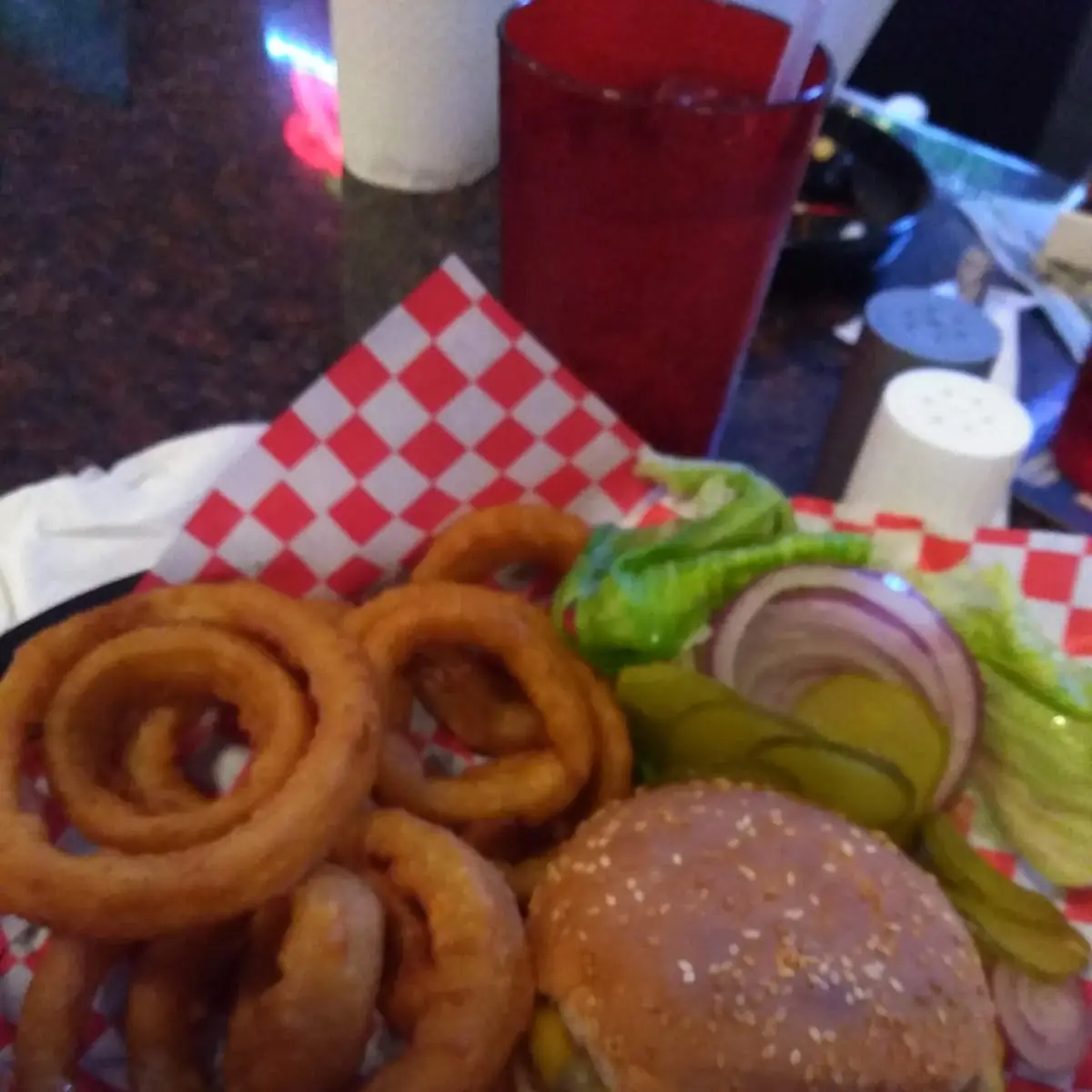 Onio Rings Cheese Burger Loaded