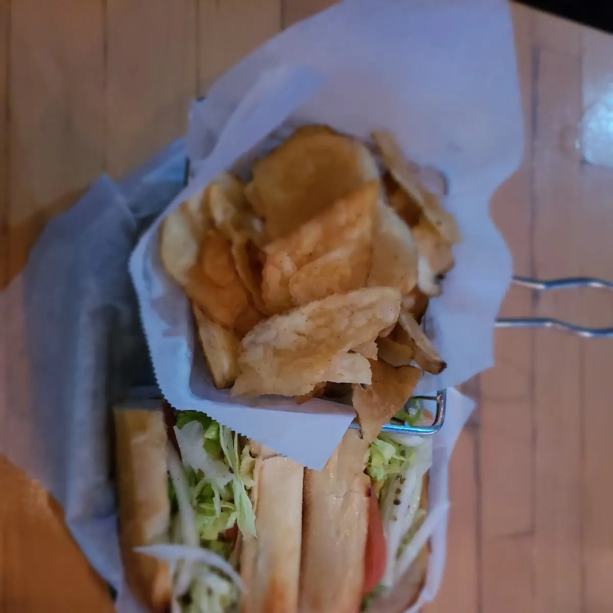 Hoagie Sandwich and Chips