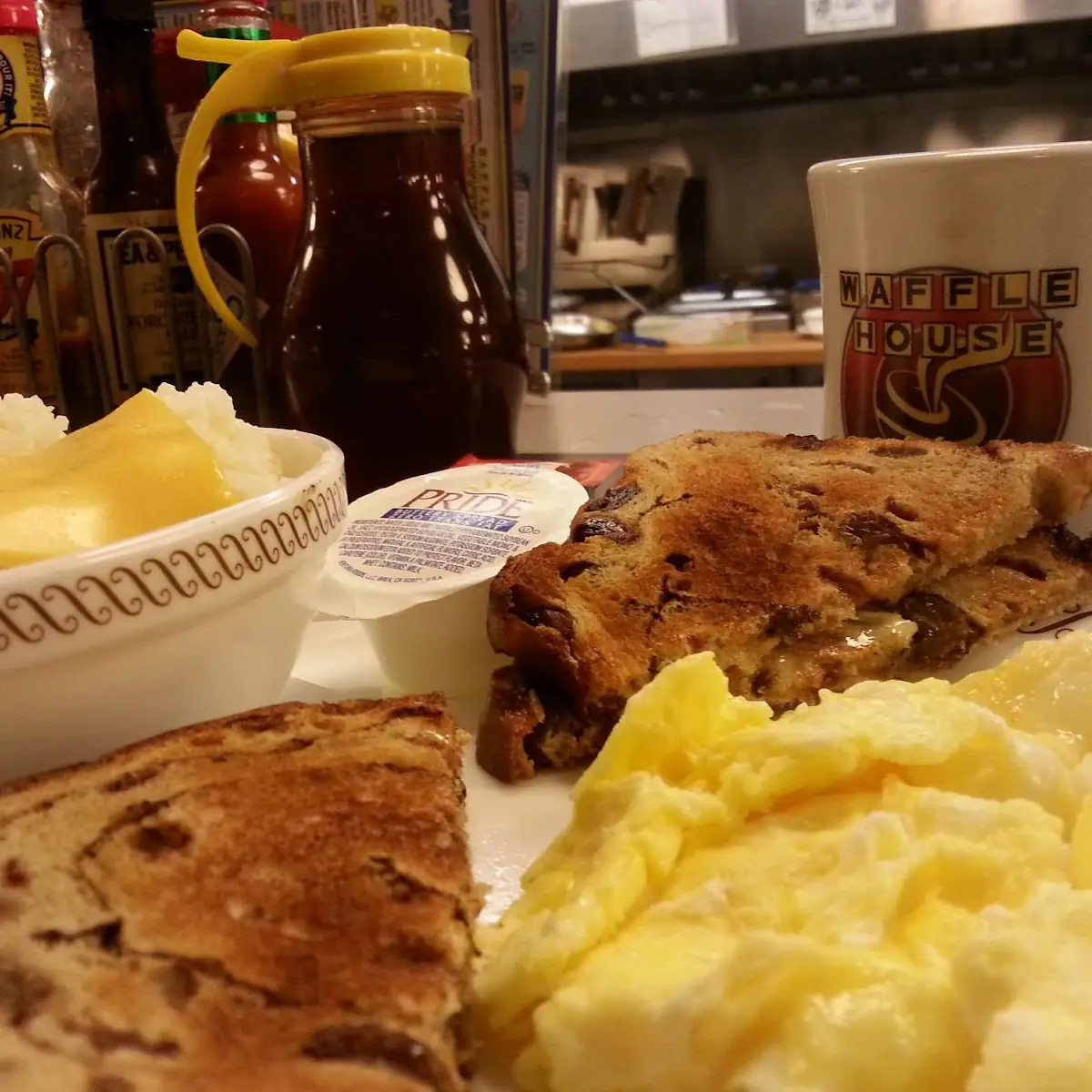 Cheese N' Eggs with Raisin Toast