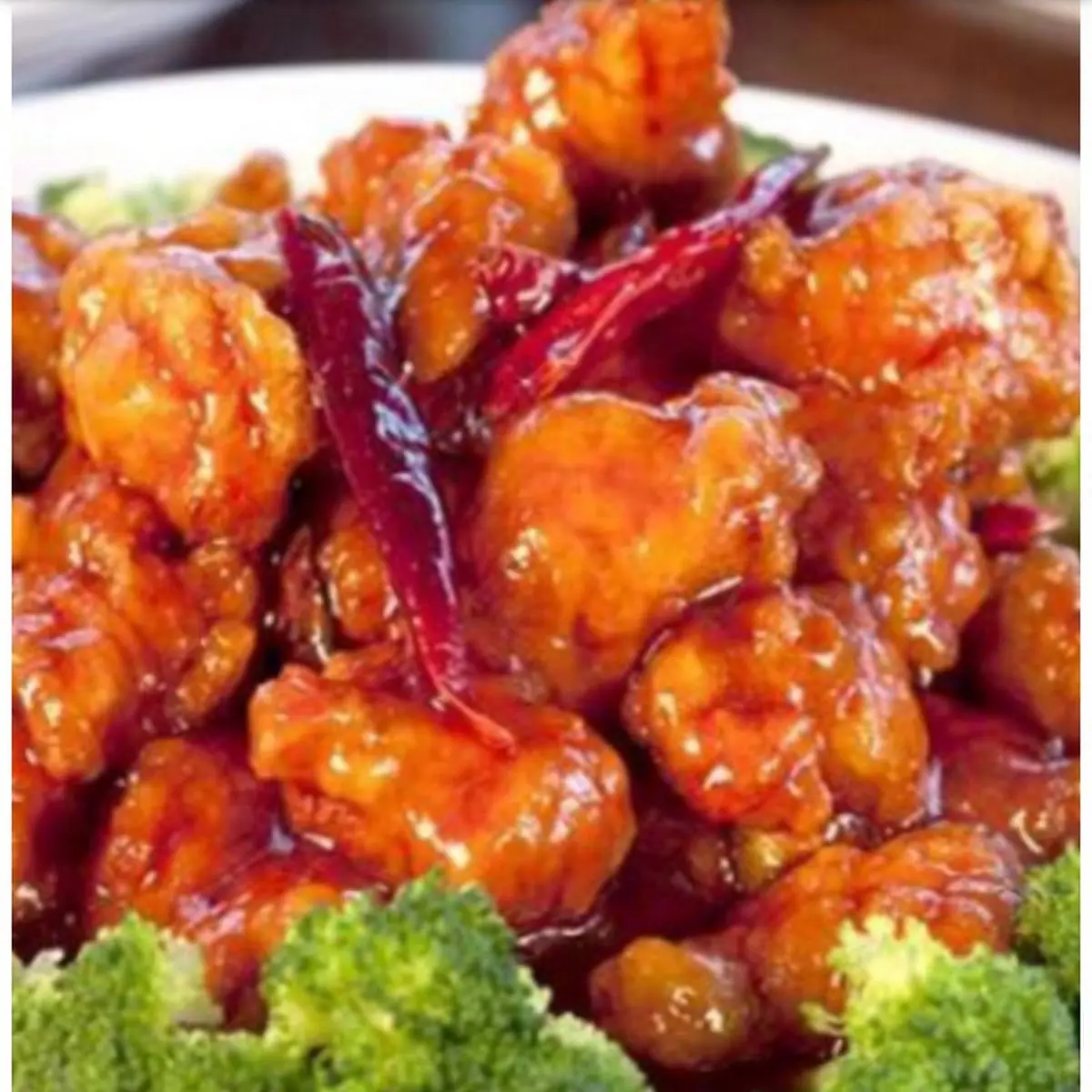 General TSO's Chicken with Shrimp Fried Rice