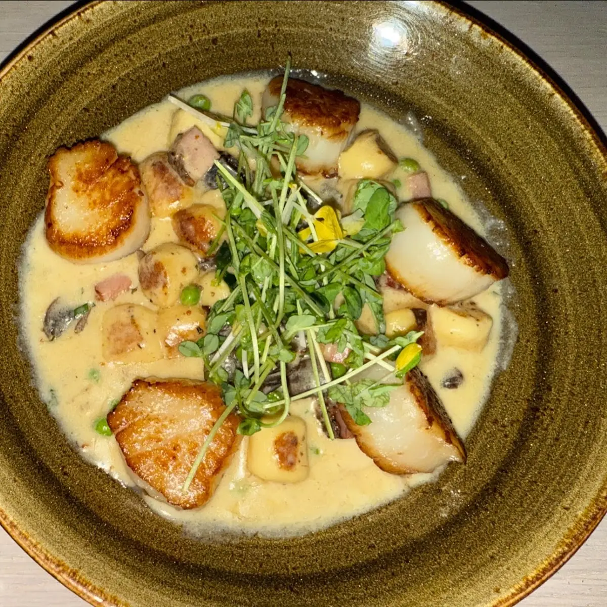 Plancha-Seared Scallops & Parisian Gnocchi