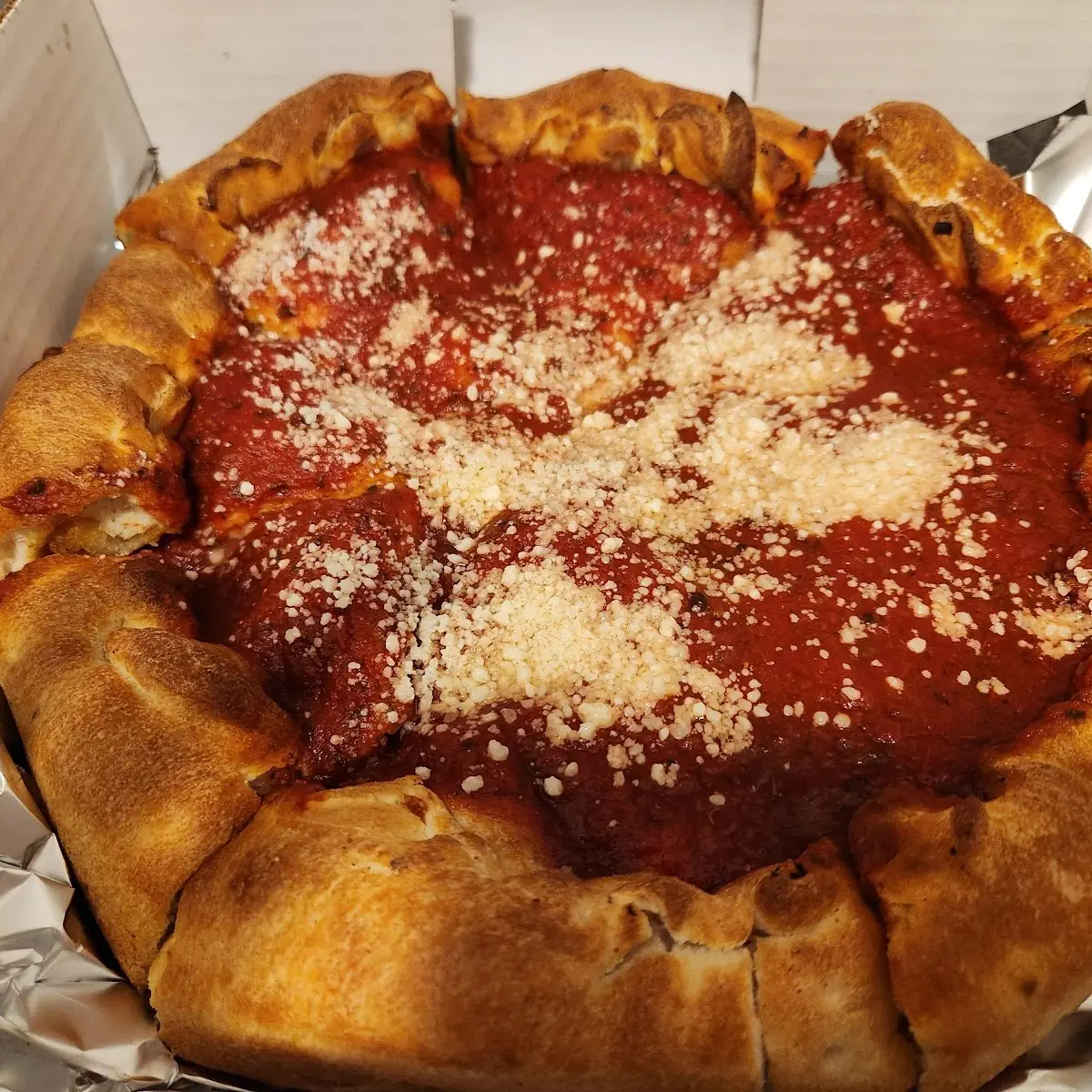 Deep Dish Pepperoni Pizza