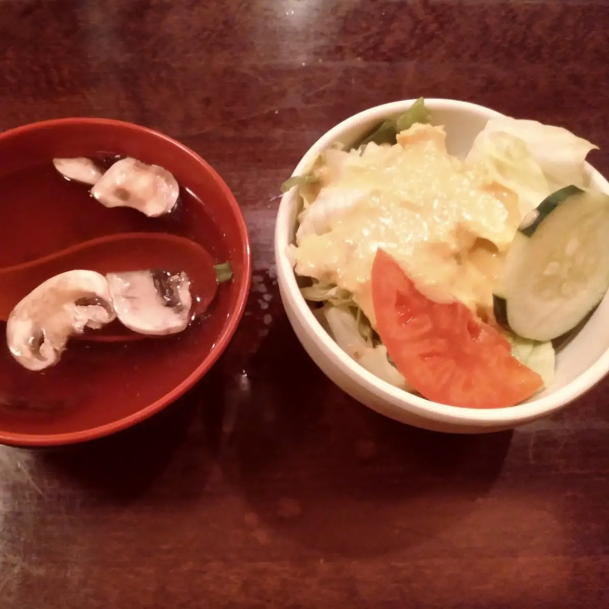 Miso Soup and Salad