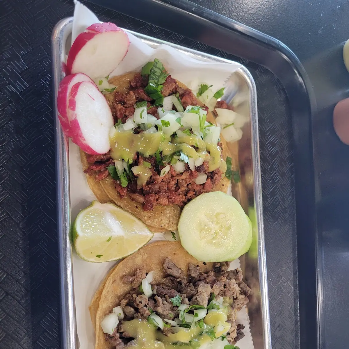 Steak Taco and Chicken Taco
