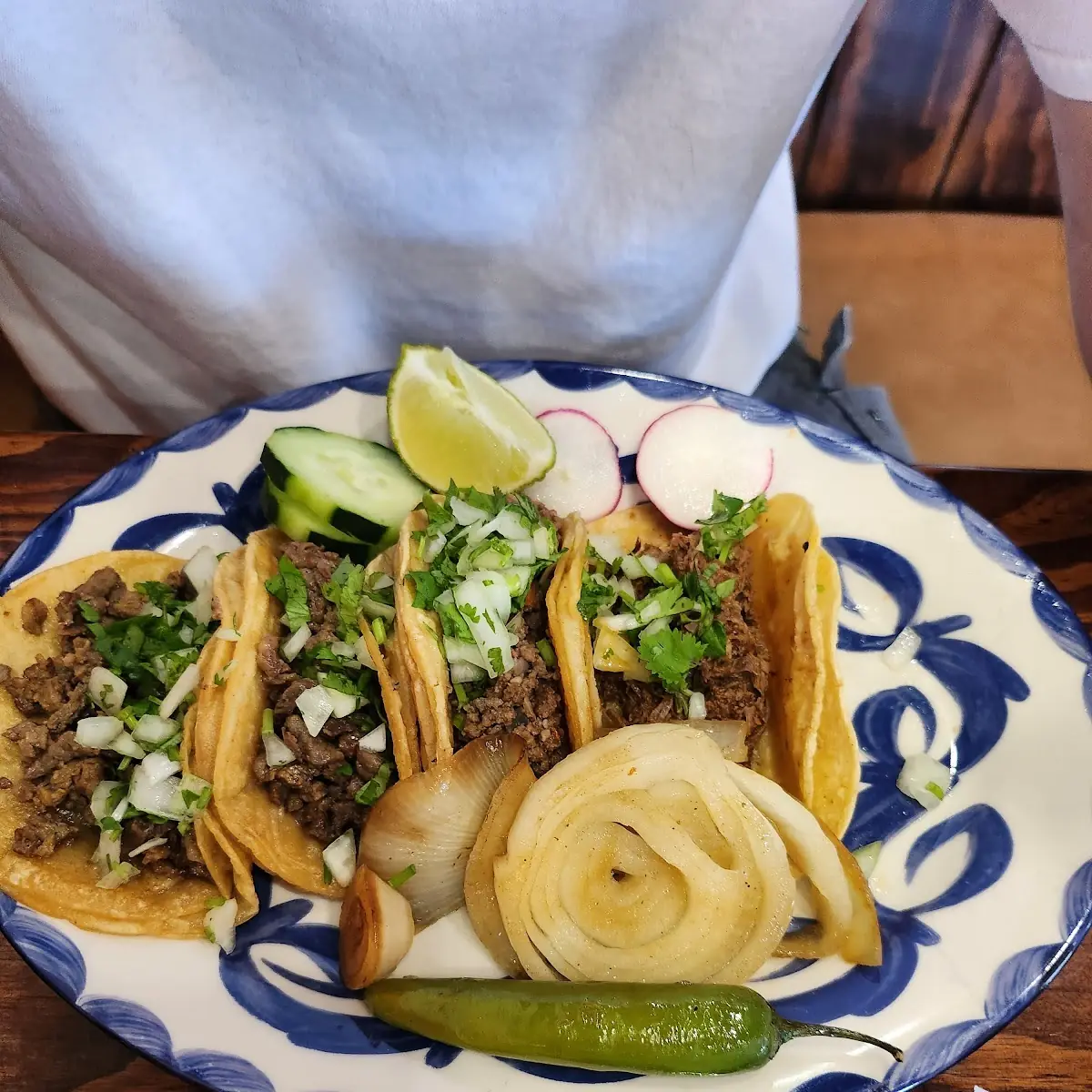 Steak Tacos and Shrimp Tacos
