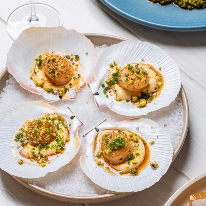 Pan Seared Scallops, ABODE Bistro. Bar