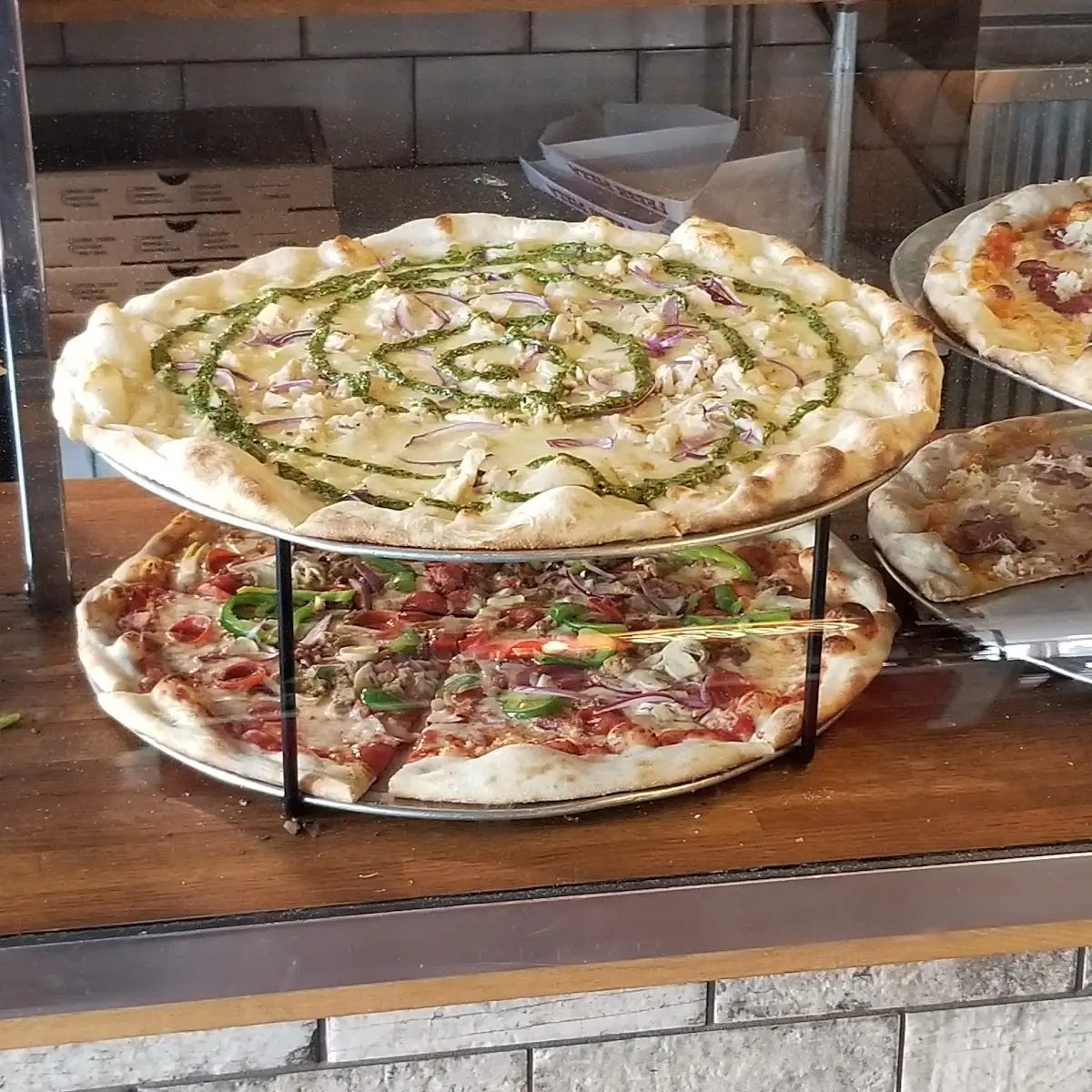 Chicken Cilantro Pizza Slice & Supreme Pizza Slice