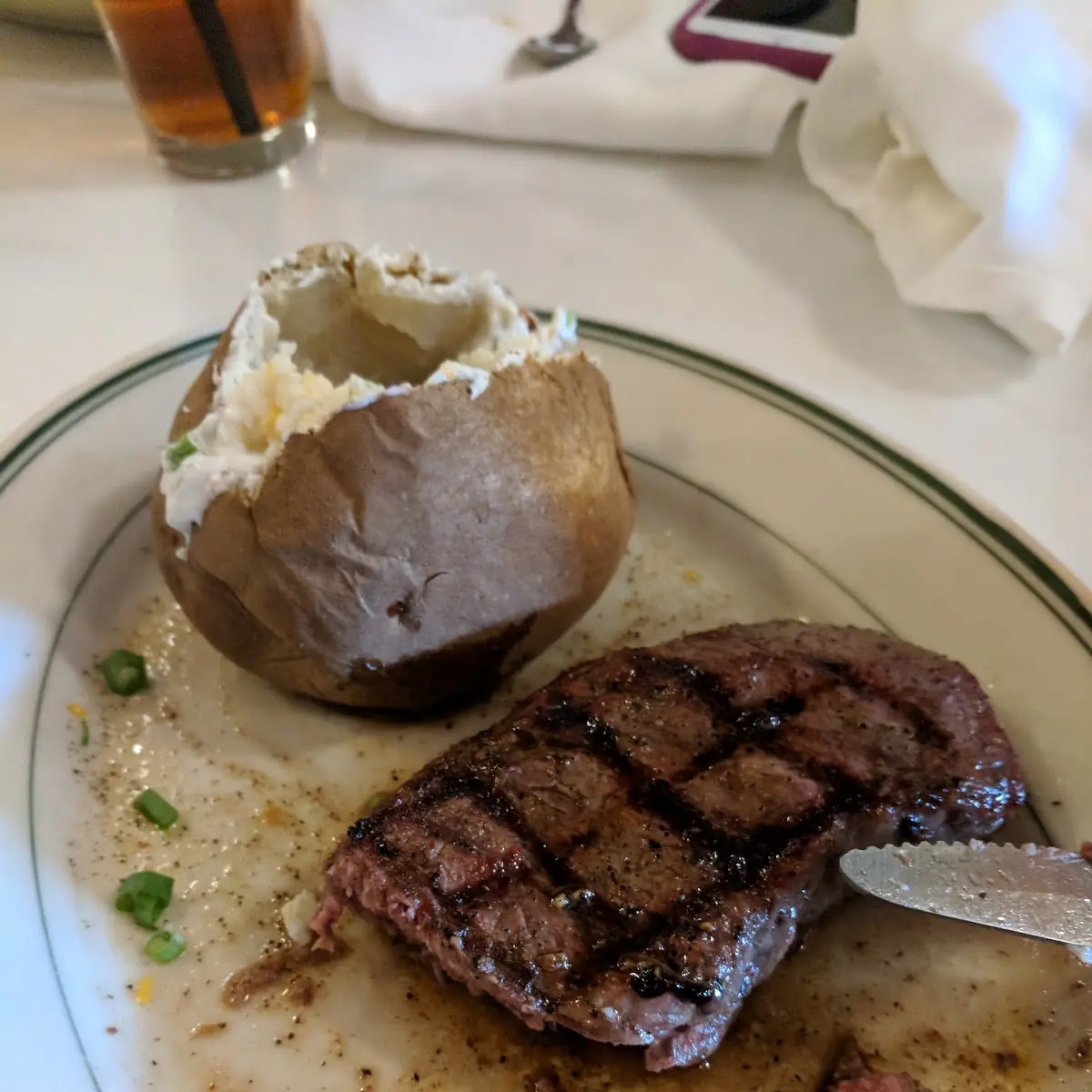 Grilled Steak with Baked Potato