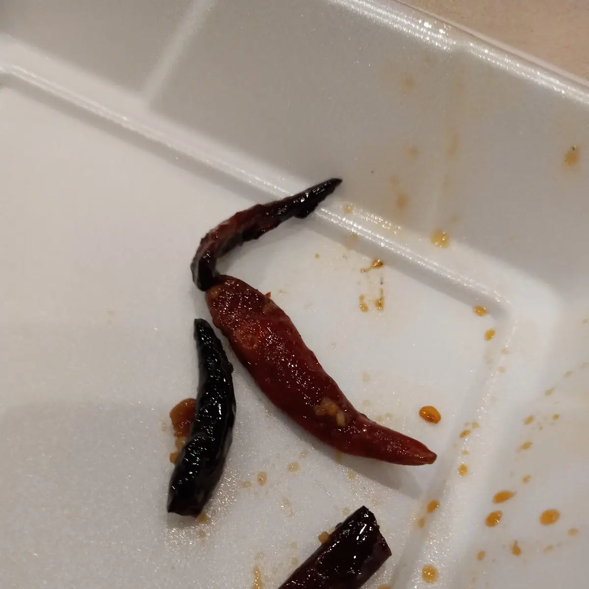 Hot Peppers from Kung Pao Chicken