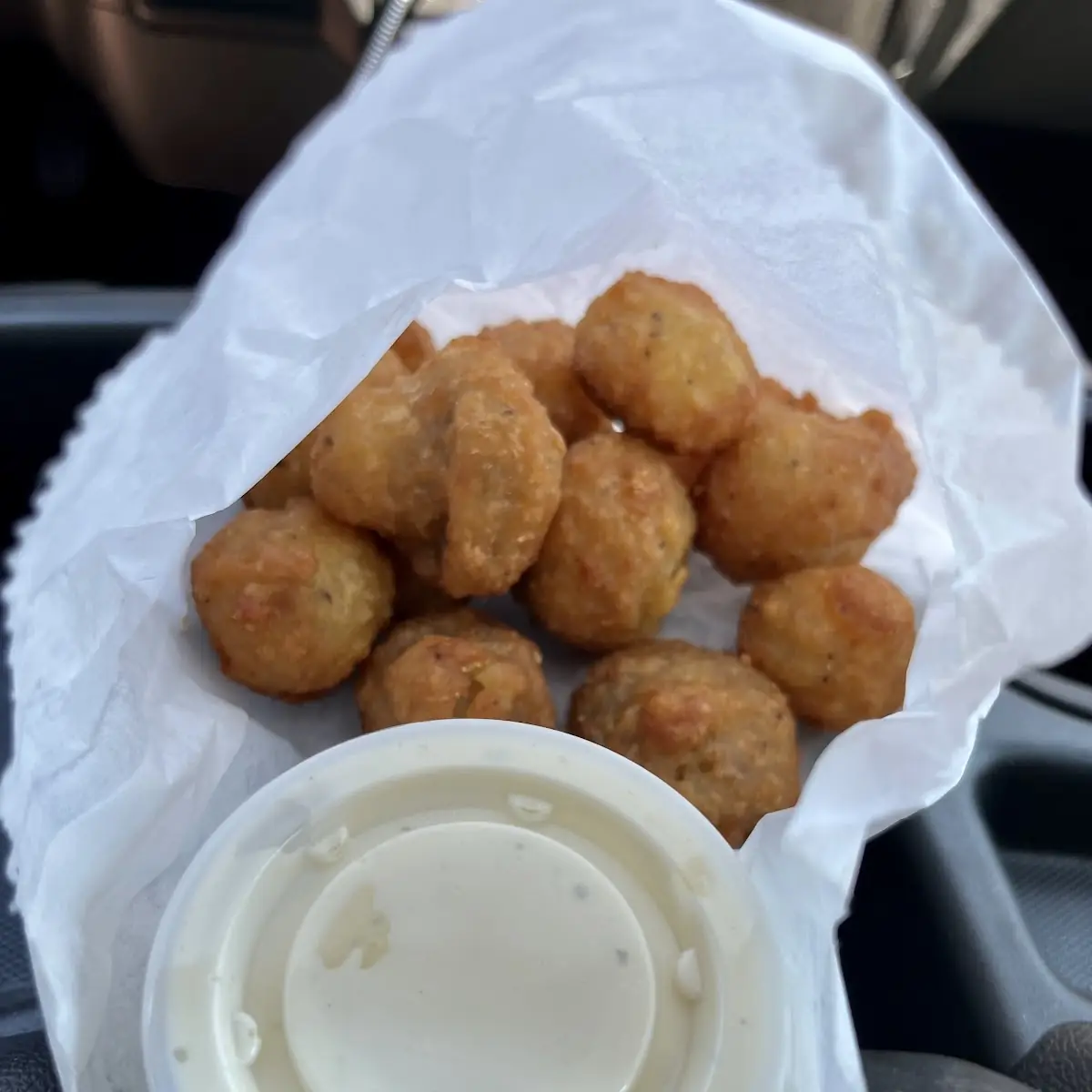 Battered Mushrooms with Ranch Dipping Sauce